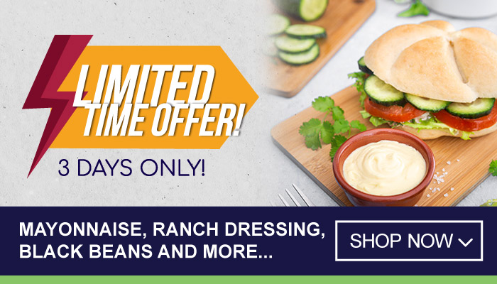 Limited Time Offer - 3 Days Only on Mayonnaise, Ranch Dressing, Black Beans and more - visit MyBidfood