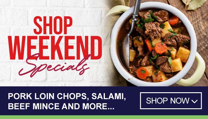 Weekend only Specials on Beef Mince, Pork Loin Chops, Salami and more - Visit MyBidfood