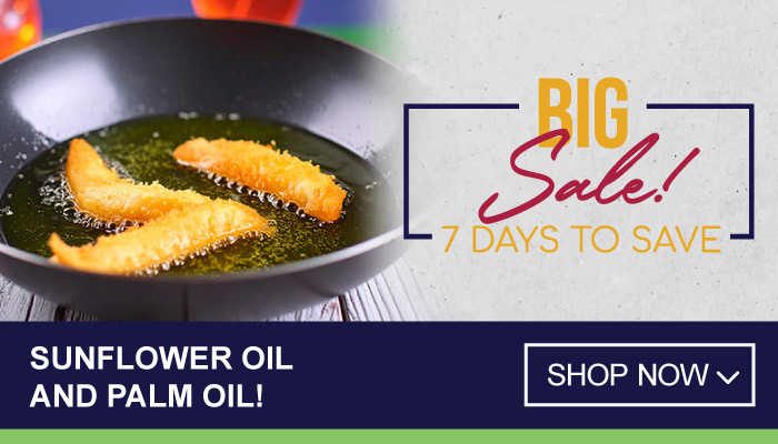 7 Days of Big Sale on Sunflower Oil and Palm Oil - visit MyBidfood to shop now