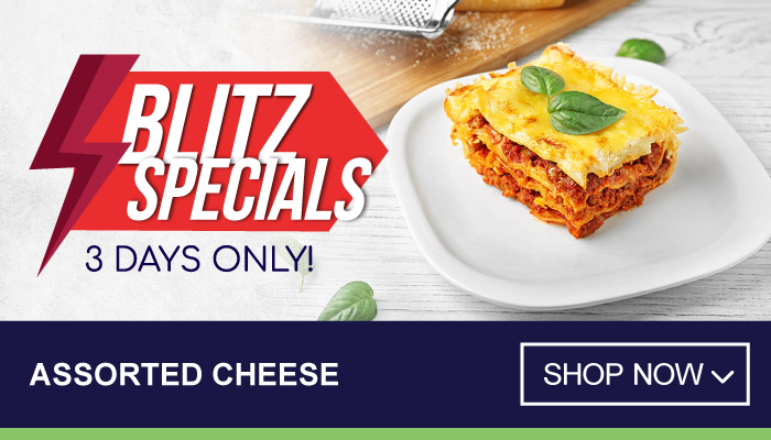 Blitz Special Offer - 3 Days Only on Assorted Cheese - visit MyBidfood