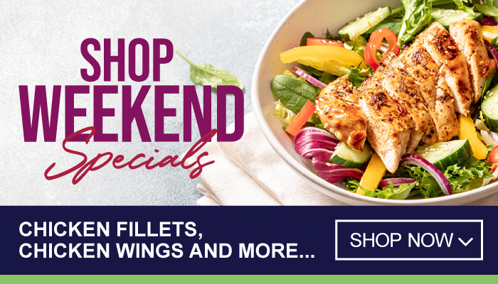 Weekend Specials on Chicken Fillets, Chicken Wings and more - visit MyBidfood to shop now