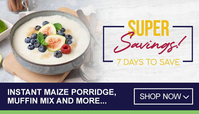 7 Days of Super Savings on Instant Maize Porridge, Muffin Mix and more - visit MyBidfood to shop now