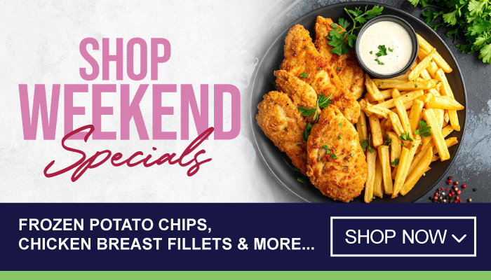 Weekend Specials on Frozen Potato Chips, Chicken Breast Fillets and more - visit MyBidfood to shop now