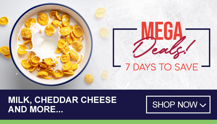 7 Days of Mega Deals on Milk, Cheddar Cheese and more - visit MyBidfood to shop now