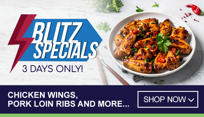 3 Days Blitz Specials on Chicken Wings, Pork Loin Ribs and more - visit MyBidfood to shop now