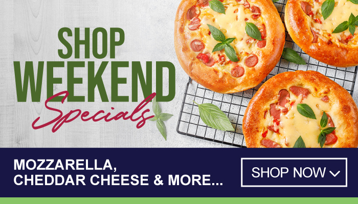 Weekend Specials on Mozzarella, Cheddar Cheese and more - visit MyBidfood to shop now Weekend Specials on Mozzarella, Cheddar Cheese and more - visit MyBidfood to shop now