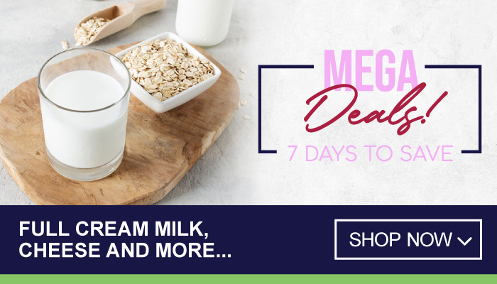7 Days Mega Deals on Full Cream Milk, Cheese and more - visit MyBidfood to shop now