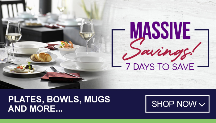 7 Days Massive Savings on Plates, Bowls, Mugs and more - visit MyBidfood to shop now