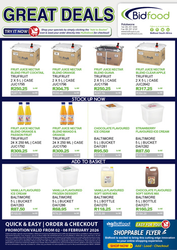 Great Deals on Fruit Juice Nectar, Ice Cream and Beverages During 02 - 08 February 2026 - Viewing Online Has Never Been Easier