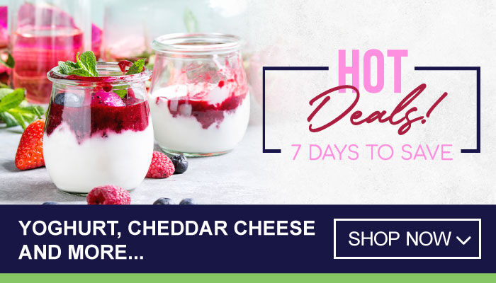 7 Days Hot Deals on Yoghurt, Cheddar Cheese and more - visit MyBidfood to shop now