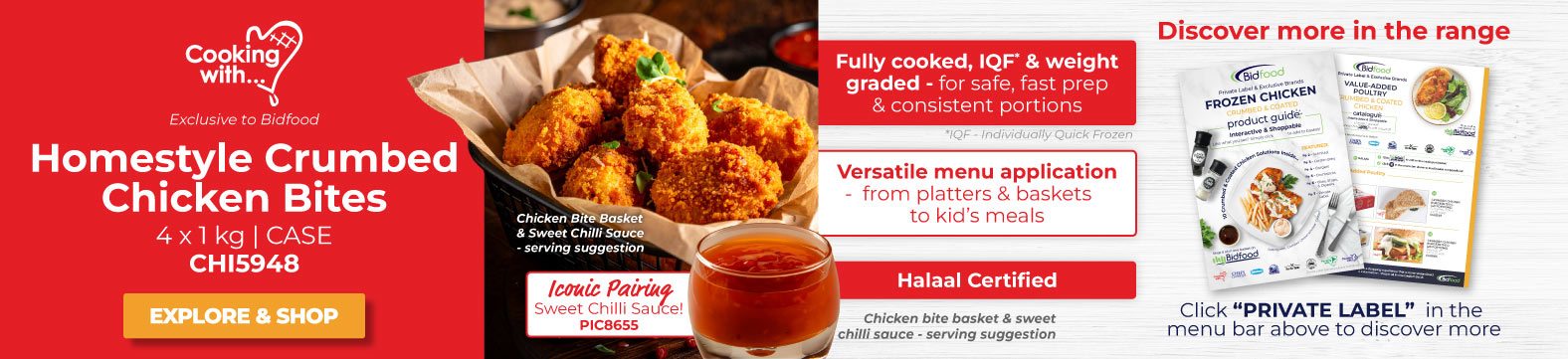 Homestyle Coated Chicken Bites - Fully Cooked, IQF & Weight Graded - Works across menus from platters, baskets to kids meals