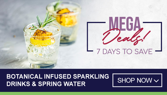 7 Days Mega Deals on Botanical Infused Sparkling Drinks & Spring Water - visit MyBidfood to shop now