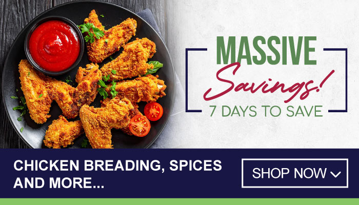 7 Days Massive Savings on Chicken Breading, Spices and More - visit MyBidfood to shop now