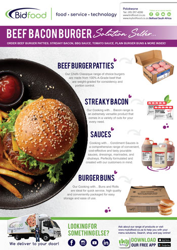 Beef Bacon Burger Solution Seller - Burger Patties, Streaky Bacon, Sauces and Buns