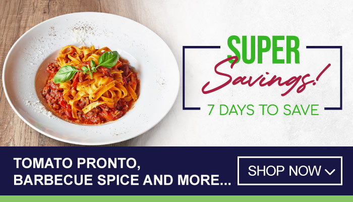 7 Days Super Savings on Tomato Pronto, Barbecue Spice and More - visit MyBidfood to shop now