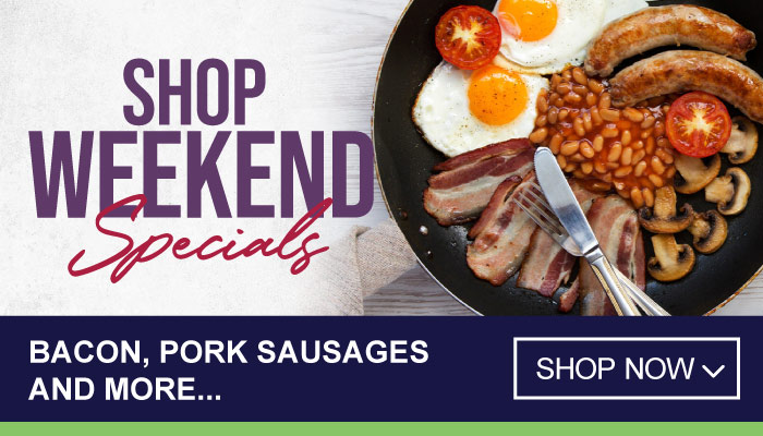 Weekend Specials on Bacon, Pork Sausages and more - visit MyBidfood to shop now