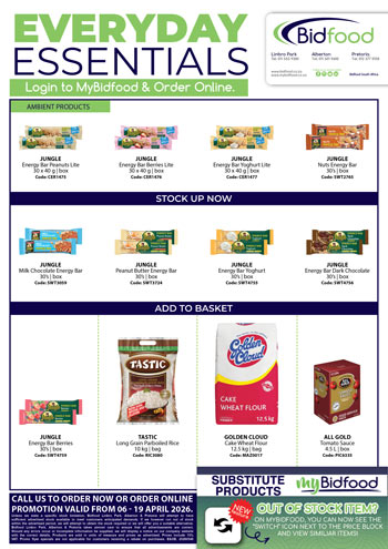 Everyday Essentials on Jungle Energy Bars, Tastic Rice, Golden Cloud Cake Wheat Flour, and All Gold Tomato Sauce During 06 - 19 April 2026
