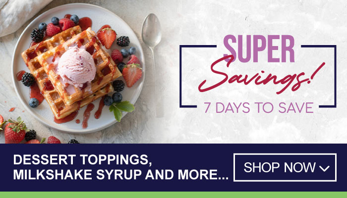 7 Days Super Savings on Dessert Toppings, Milkshake Syrup and more - visit MyBidfood to shop now