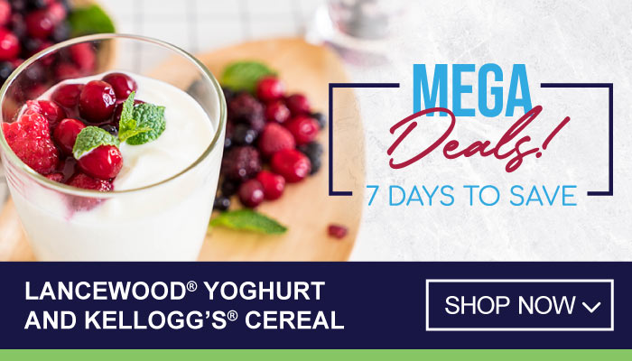 7 Days Mega Deals on Lancewood® Yoghurt and Kellogg’s® Cereal - visit MyBidfood to shop now