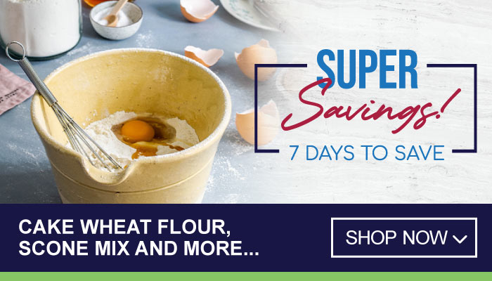 7 Days Super Savings on Cake Wheat Flour, Scone Mix and more - visit MyBidfood to shop now