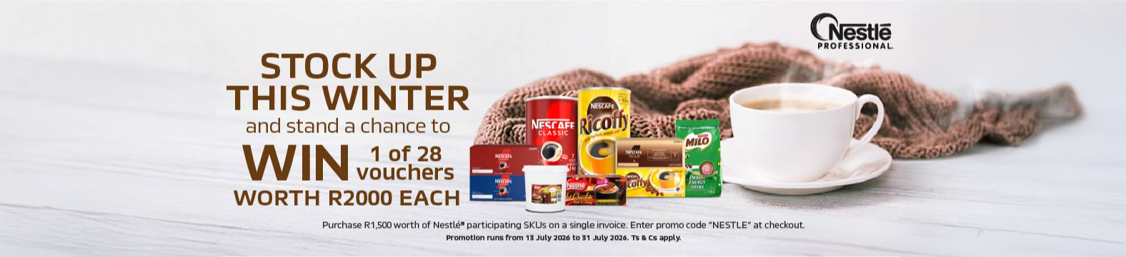 Nestle - Stand a chance to Win 1 of 28 Vouchers worth R 2000 Each