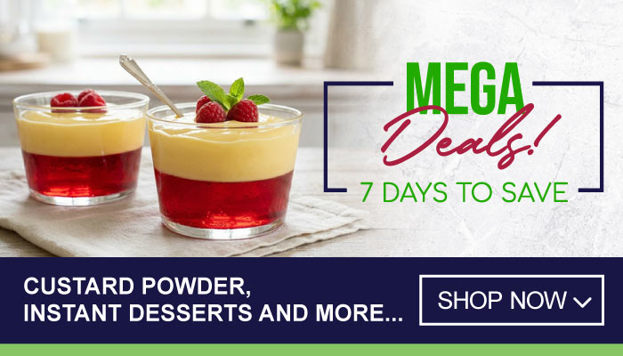 7 Days Mega Deals on Custard Powder, Instant Desserts and more - visit MyBidfood to shop now