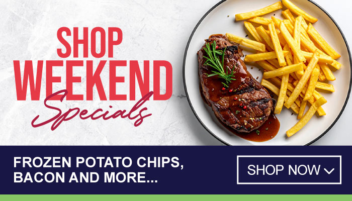 Weekend Specials on Frozen Potato Chips, Bacon and more - visit MyBidfood to shop now