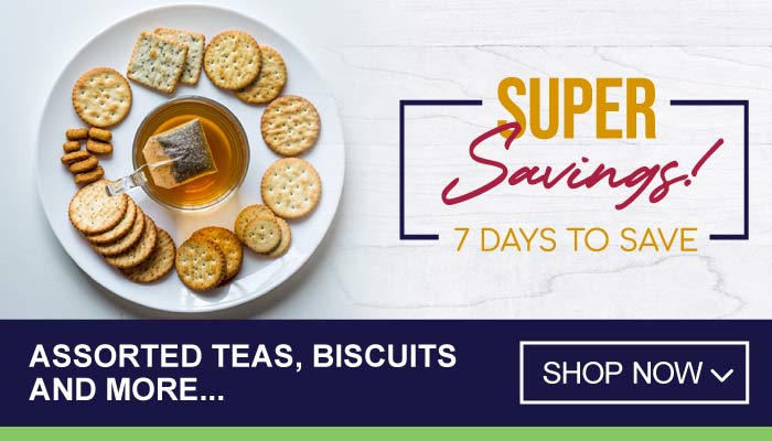 7 Days Super Savings on Assorted Teas, Biscuits and more - visit MyBidfood to shop now