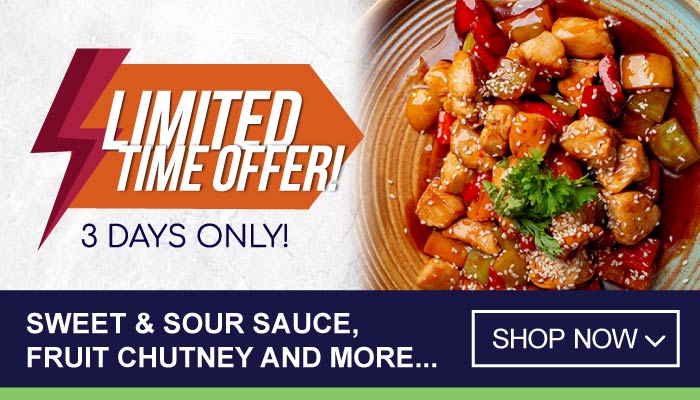 3 Days Limited Time on Sweet & Sour Sauce, Fruit Chutney and more - visit MyBidfood to shop now