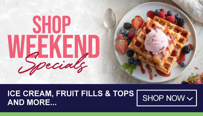 Weekend Specials on Ice Cream, Fruit Fills & Tops and more - visit MyBidfood to shop now