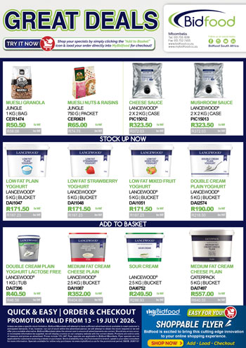 Great Deals on Promotion During 13 - 19 July 2026 - View Our Interactive Shoppable Flyer and Shop Online With MyBidfood