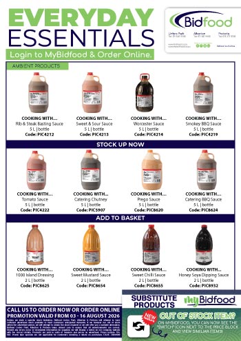 Everyday Essentials Promotion Featuring Cooking With Sauces and Condiments From 03 - 16 August 2026