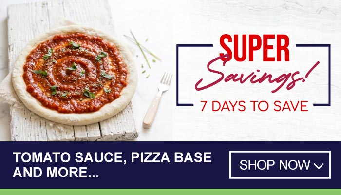 7 Days Super Savings on Tomato Sauce, Pizza Base and more - visit MyBidfood to shop now
