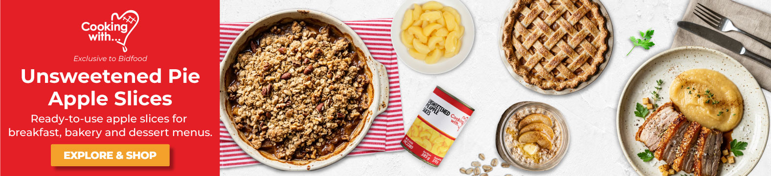 Cooking with - Exclusive to Bidfood - Unsweetend Pie Apple Slices - Explore & Shop