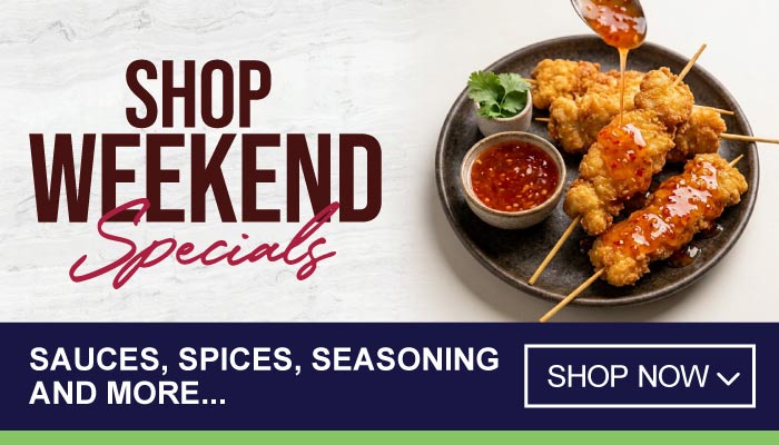 Weekend Specials on Sauces, Spices, Seasoning and more - visit MyBidfood to shop now
