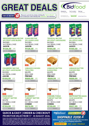 Great Deals on Promotion During 17 - 30 August 2026 - View Our Interactive Shoppable Flyer and Add, Load & Checkout Online