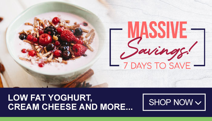 7 Days Massive Savings on Low Fat Yoghurt, Cream Cheese and more - visit MyBidfood to shop now