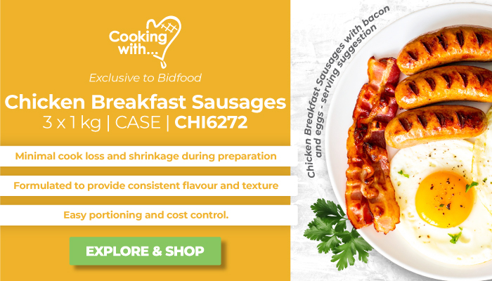 Chicken Breafast Sausages - View our online shoppable brochure - Exclusive to Bidfood Private Label