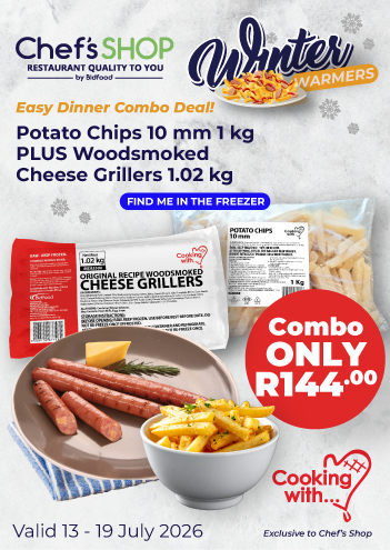 Winter Warmers - Potato Chips 10mm 1kg Plus Woodsmoked Cheese Grillers 1.02kg - Combo Only R144.00 - Valid 13 - 19 July 2026